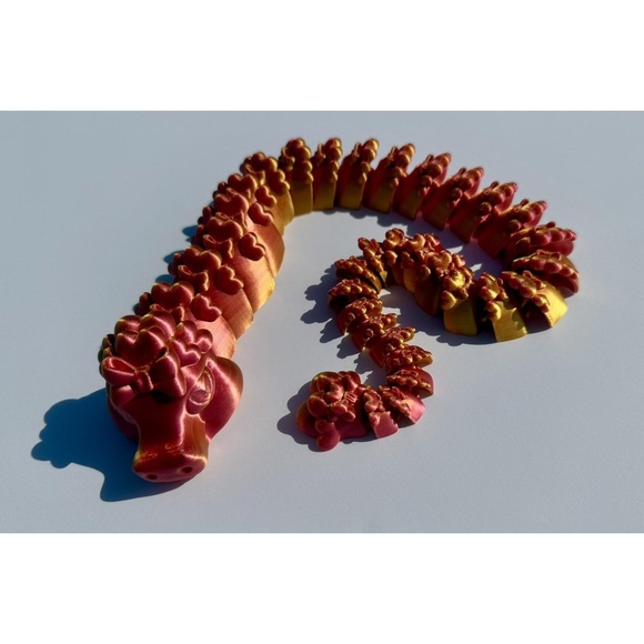 3D Printed Love Dragon Multicolor ARTICULATED large Valentines Gift Birthday - Picture 9 of 14